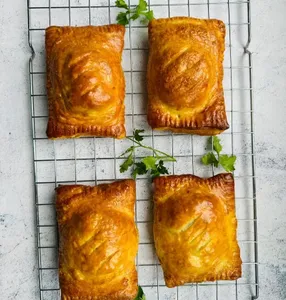 Cheese and onion pasties