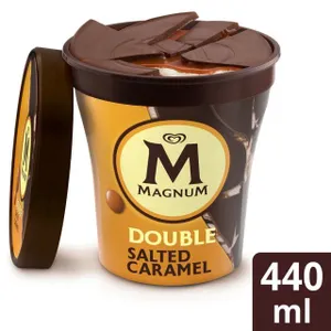 Magnum double salted caramel ice cream tub 440ml