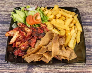 Mixed meat and chips