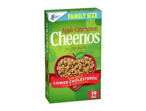 Apple Cinnamon Cheerios Heart Healthy Cereal, 19 OZ Family Size Box