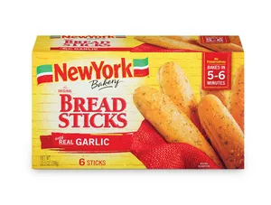 New York Bakery Breadsticks with Real Garlic, 6-ct Box