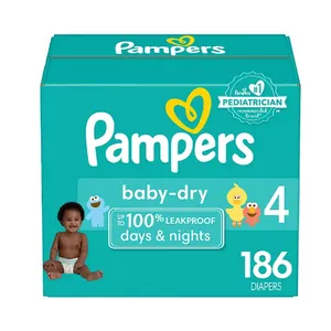 Pampers Baby Dry One-Month Supply Diapers (Sizes: 4)