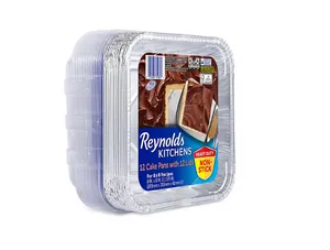 Reynolds Kitchens Aluminum 8" x 8" Cake Pans with Lids (12 ct.)