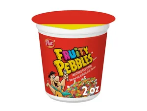 Post Fruity PEBBLES Cereal, Fruity Kids Cereal, 2 oz Individual Cereal Cup