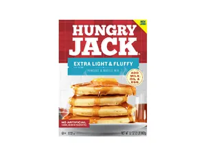 Hungry Jack Complete Extra Light and Fluffy Pancake Mix and Waffle Mix, 32 oz Box