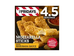 TGI Fridays Mozzarella Sticks Frozen Snacks & Appetizers with Marinara Sauce, 17.4 oz Box Regular