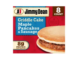 Jimmy Dean Maple Pancakes & Sausage Griddle Cake Sandwich, 32 oz, 8 Count (Frozen)