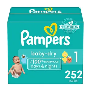 Pampers Baby Dry One-Month Supply Diapers (Sizes: 1)