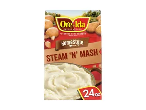 Ore-Ida Home Style Steam 'N' Mash Recipe Ready Pre-Cut Russet Potatoes Frozen Side Dish, 24 oz Bag