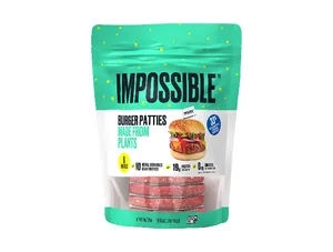 Impossible Foods Plant Based Frozen Burger Patties, 6 Count, 24oz