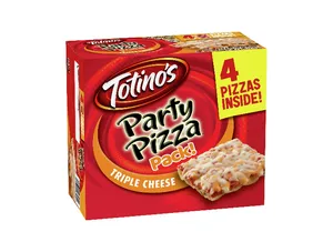 Totino's Party Pizza Pack, Triple Cheese Flavored, Frozen Snacks, 4 ct