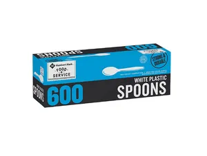 Member's Mark White Plastic Spoons, Heavyweight (600 ct.)