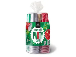 Member's Mark Premium Quality Holiday Plastic Cups (18 fl. oz., 180 ct.)