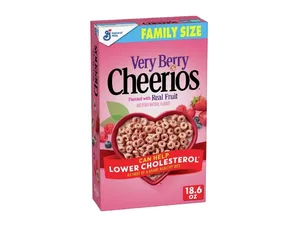 Very Berry Cheerios, Heart Healthy Cereal, Family Size, 18.6 OZ