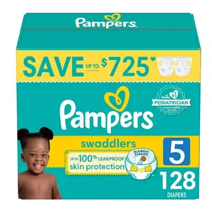 Pampers Swaddlers Softest Ever Diapers (Sizes:5)