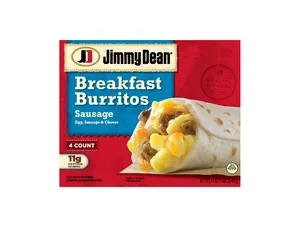 Jimmy Dean Sausage Breakfast Burritos, 4 Count (Frozen)