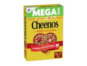Original Cheerios Heart Healthy Cereal, 21.7 OZ Mega Size Cereal Box