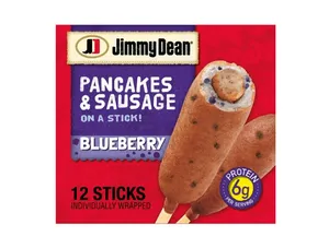 Jimmy Dean Blueberry Pancakes & Sausage on a Stick, 30 oz, 12 Count (Frozen)