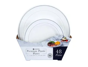 Member's Mark Premium Plastic Heavyweight Plates, Combo Pack (48 ct.)