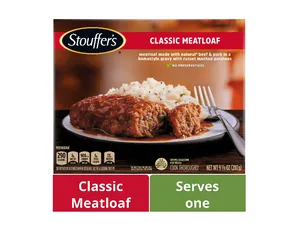 Stouffer's Classic Ketchup Glazed Meatloaf Meal, 9.875 oz (Frozen)