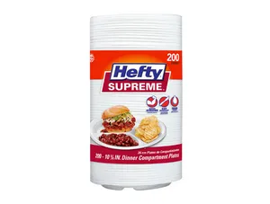 Hefty Supreme 3-Compartment Foam Plates, 10 1/4" (200 ct.)