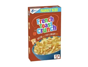 French Toast Crunch Sweetened Breakfast Cereal,Â 17.4 OZ Family Size Cereal Box