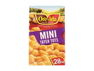 Ore-Ida Mini Tater Tots Seasoned Shredded Frozen Potatoes, 28 oz Bag