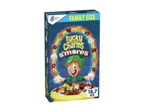 Lucky Charms Smores Breakfast Cereal with Marshmallows, Family Size, 18 OZ