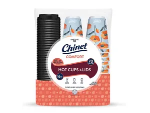 Chinet Comfort Cup and Lids, 16 oz. (70 ct.)