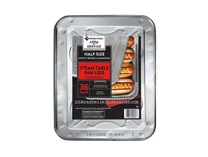 Member's Mark Aluminum Steam Table Lids, Half Size (36 ct.)