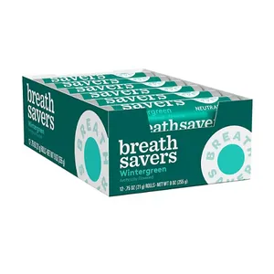 BREATH SAVERS Wintergreen Rings, Individually Wrapped Sugar Free Breath Mints Rolls (0.75 oz., 24 ct.)