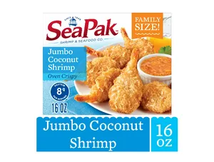 SeaPak Jumbo Coconut Shrimp with Orange Marmalade Sauce, Frozen, 16 oz