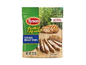 Tyson Grilled & Ready Chicken Breast Strips, 1.37 lb Bag (Frozen)