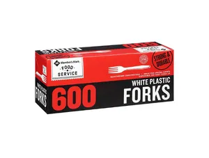 Member's Mark White Plastic Forks, Heavyweight (600 ct.)