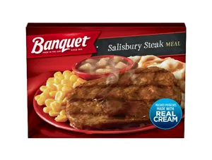 Banquet Salisbury Steak, Frozen Meal, 11.88 oz (Frozen)