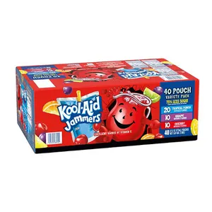 Kool-Aid Jammers Tropical Punch, Grape & Cherry Juice Pouches Variety Pack (6 fl. oz., 40 pk.)