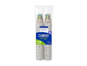 Dixie PerfecTouch Insulated Hot/Cold Paper Cups, Coffee Haze (Choose Count & Size)