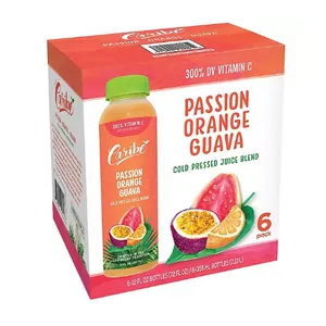 Caribe Cold Pressed Passion Orange Guava Juice Blend (12 oz., 4 pk.)