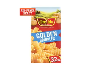 Ore-Ida Golden Crinkles, Crinkle Cut Fries, French Fried Frozen Potatoes, 32 oz Bag