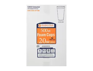 Member's Mark Foam Cups (20 oz., 500 ct.)