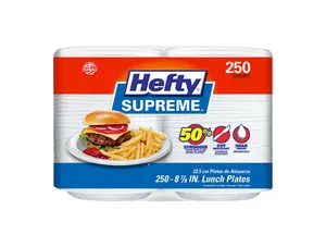 Hefty Supreme Foam Disposable Lunch Plates, 8 7/8" (250 ct.)