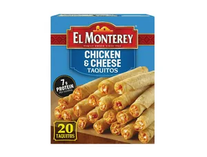 El Monterey Chicken & Cheese Flour Taquitos, 20 oz, 20 Ct (Frozen)