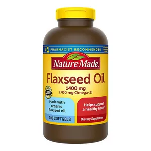 Nature Made Flaxseed Oil 1400 mg Softgels for Heart Health (300 ct.)