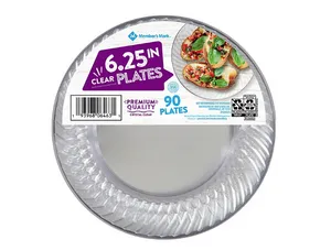 Member's Mark Clear Plastic Plates, 6.25" (90 ct.)