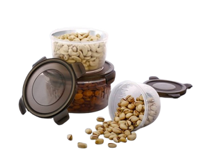 Stackable Plastic Canister Set – 3 Pieces