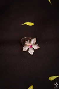 Rose Plated Silver Ring SSR0036