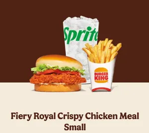 Fiery Royal Crispy Chicken Sandwich Meal (Small)