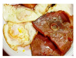2 Eggs with 1/2 pc Country Ham (Breakfast Plates)