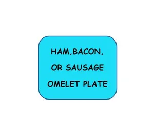 Ham, Bacon, or Sausage Omelet Plate