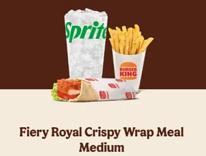 Fiery Royal Crispy Wrap Meal (Medium)